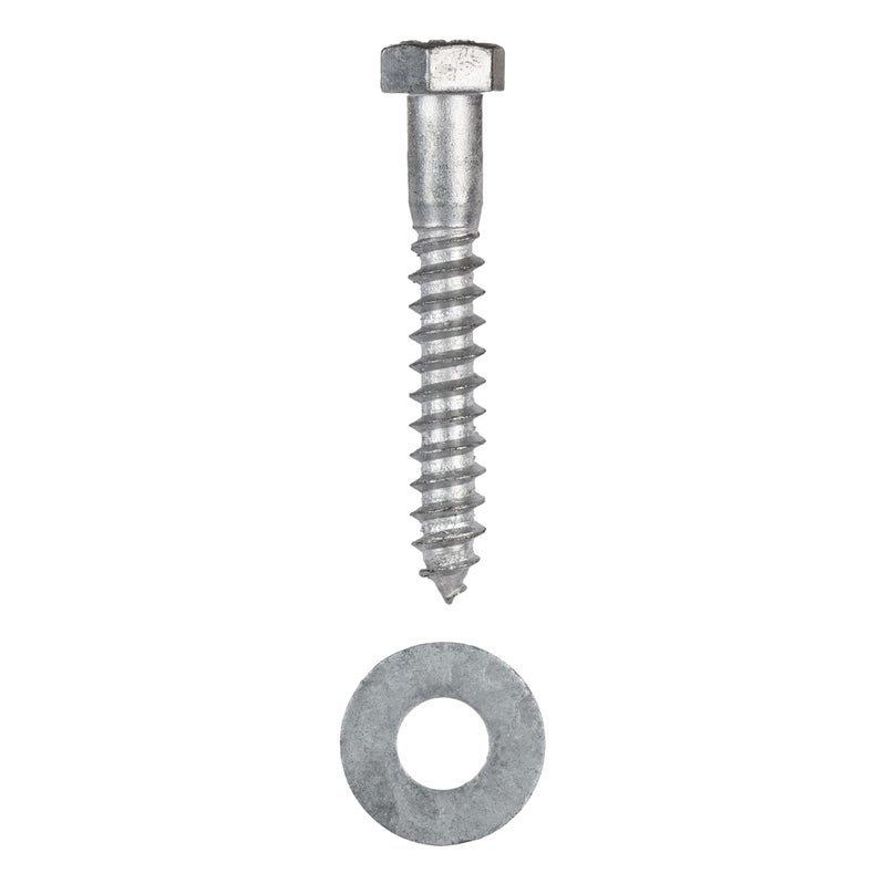 MAKERS BOLT 3/8 x 2-1/2 (50 Pack) Lag Screw Kit, 50 Screws and 50 washers, Hot Dip Galvanized, Meets ASME B18.2.1 Industrial/Commercial Grade by - Image 2